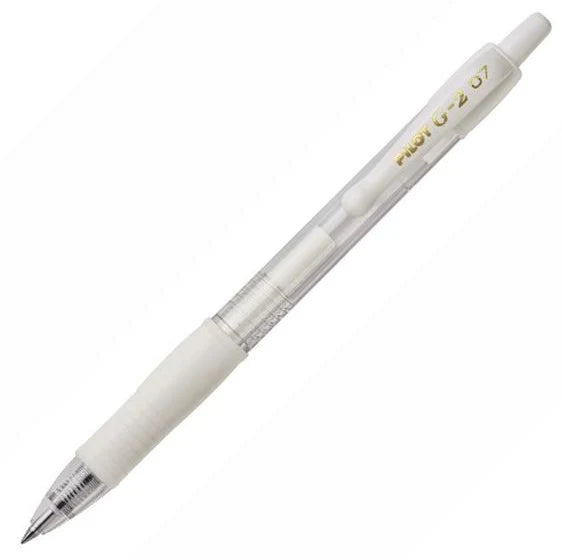 Pilot G2 Gel Pen Pastel White 0.7 mm