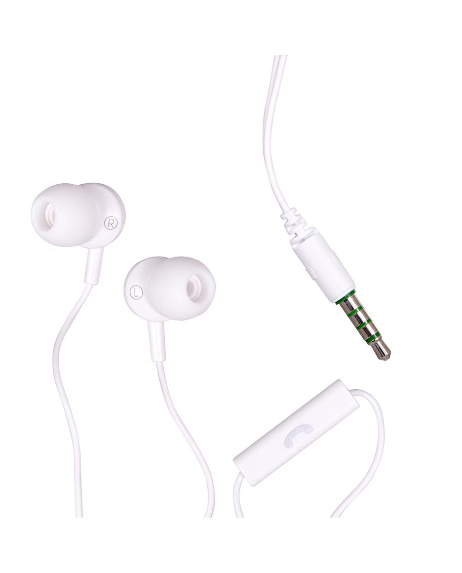 Maxell EB875 Earphones + Mic - White