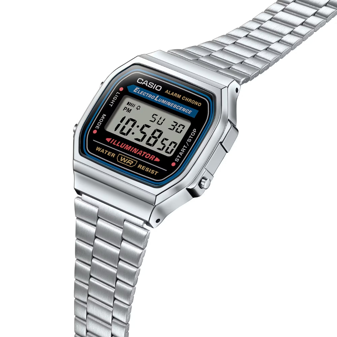 Casio A168WA-1YES - Black/Silver Wrist Watch