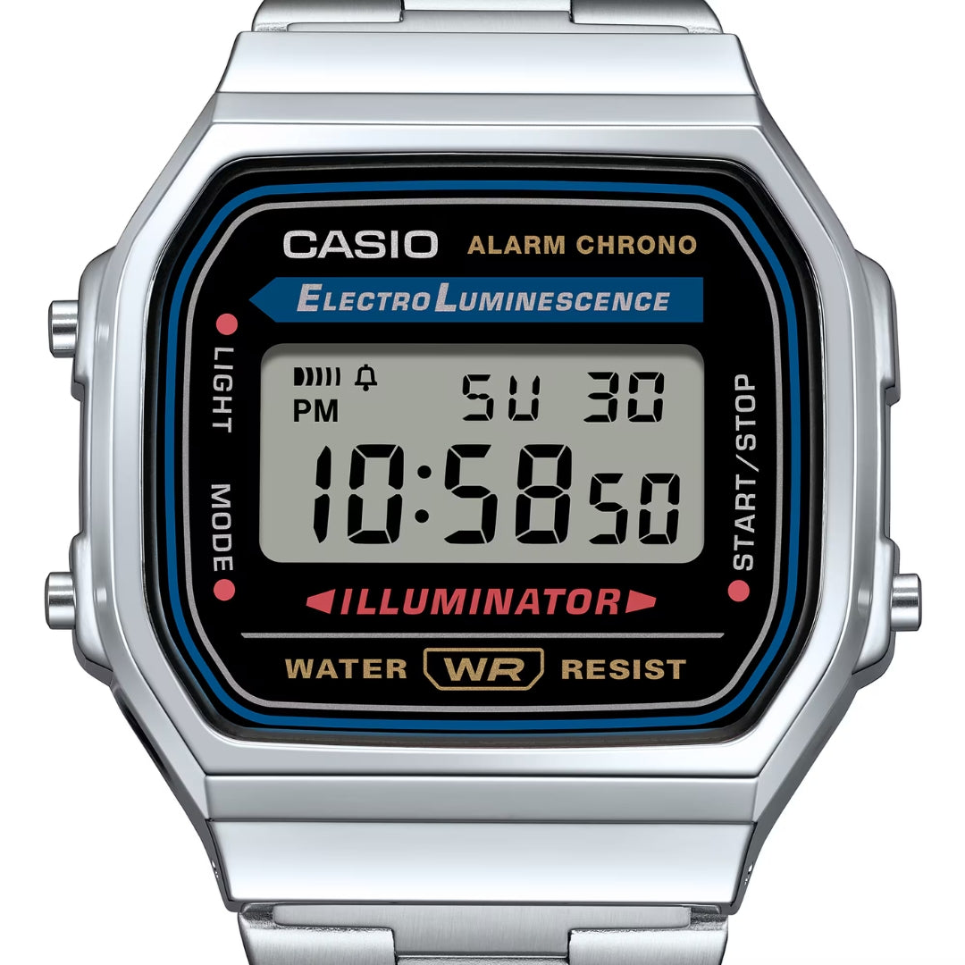 Casio A168WA-1YES - Black/Silver Wrist Watch
