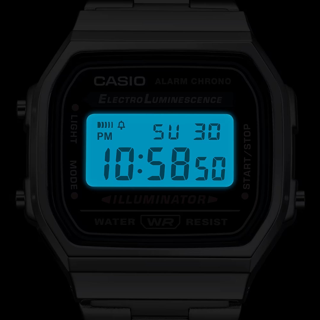 Casio A168WA-1YES - Black/Silver Wrist Watch