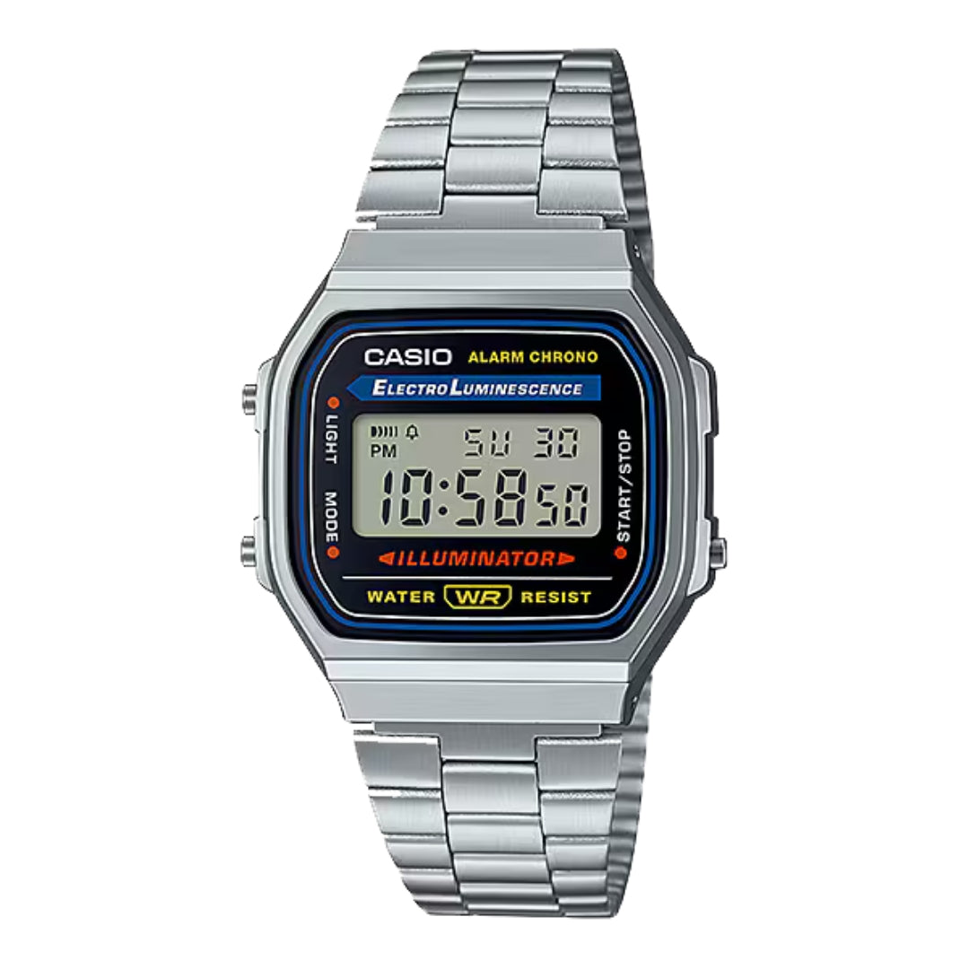 Casio A168WA-1YES - Black/Silver Wrist Watch