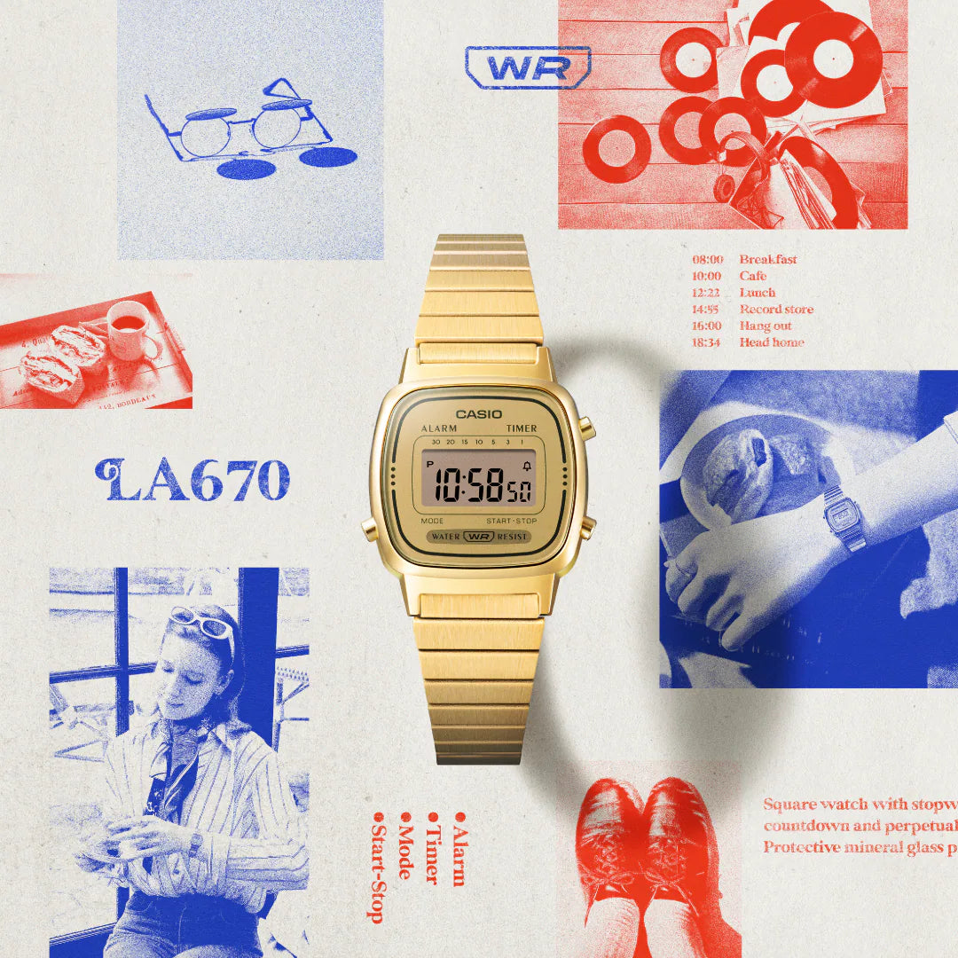 Casio Vintage LA670WEGA-9EF - Gold Wrist Watch