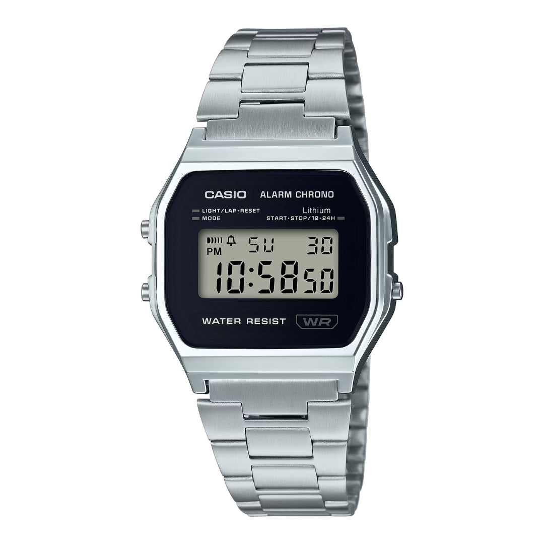 Casio A158WEA-1EF - Black/Silver Wrist Watch