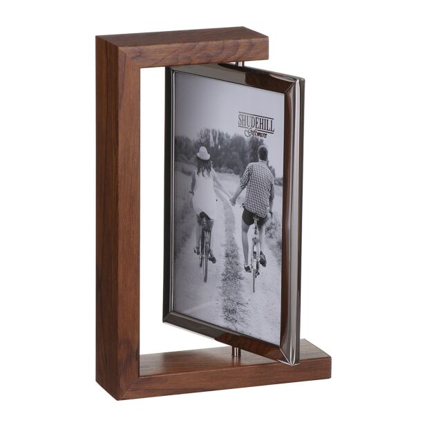 Shudehill Dark Wood Look Spin Double Frame - Various Sizes