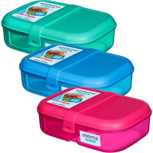 Sistema Lunchbox Ribbon Lunch 1.1 litre - Mint/Blue/Pink