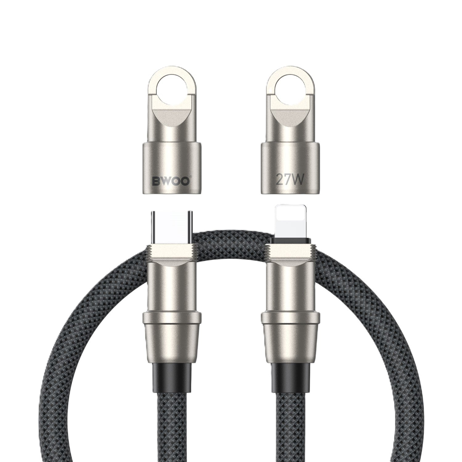 Bwoo Phone Lanyard Built-in USB-C to Lightning Charging Cable 2in1 27W 1.2M