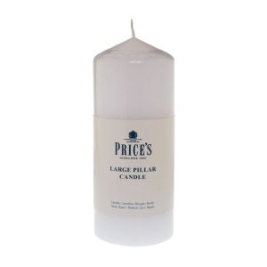 Price's Large Pillar Candle - White