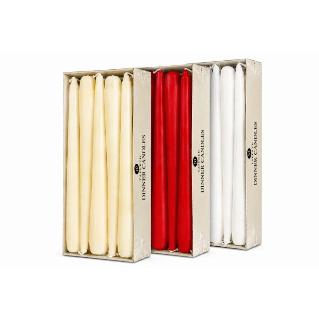 Price's Candles - Tapered Dinner Candles A Pack Of 10pcs - Red