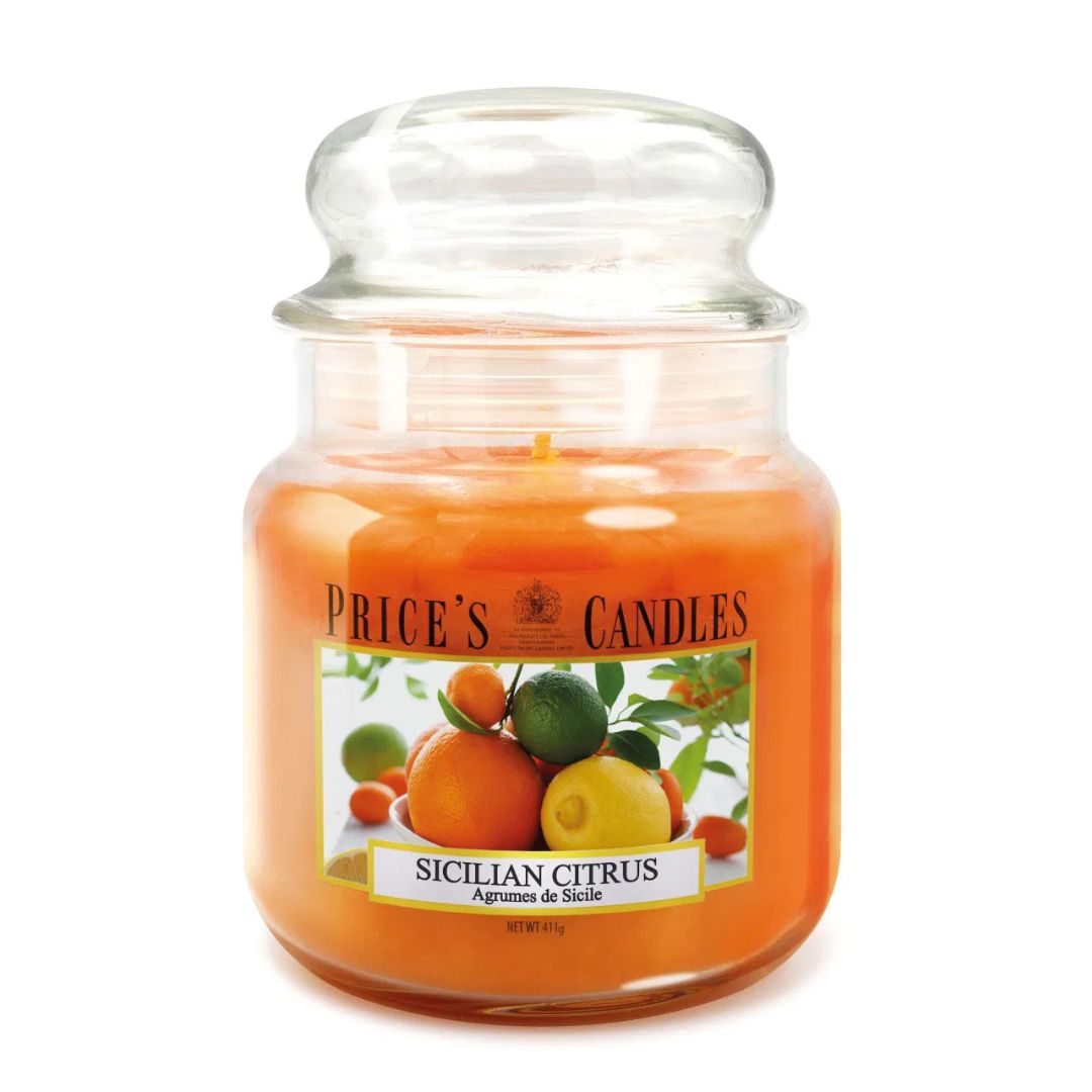 Price's Candles - Medium Jar Candle - Sicilian Citrus 411gr