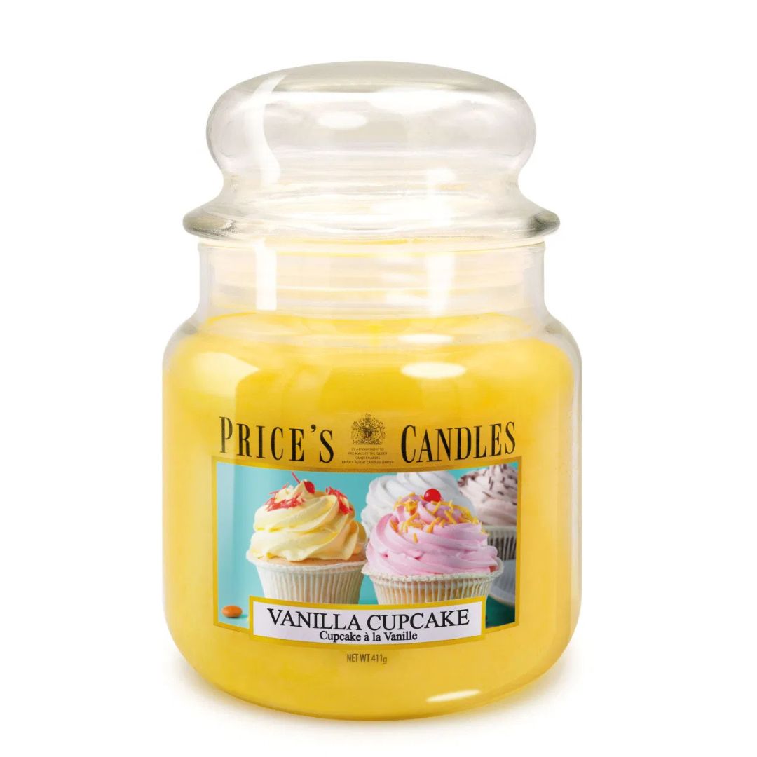 Price's Candles - Medium Jar Candle - Vanilla Cupcake 411gr