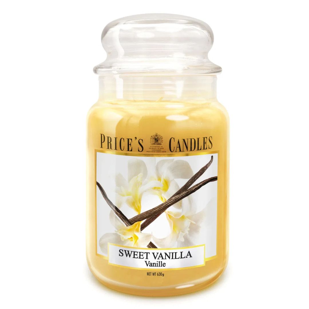 Price's Candles - Large Jar Candle - Sweet Vanilla 630gr