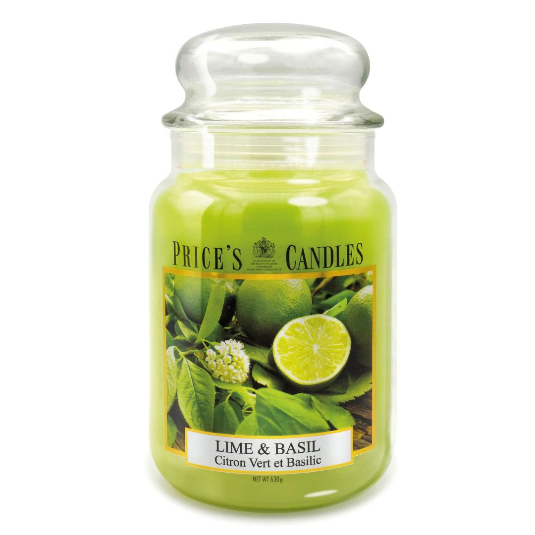 Price's Candles - Large Jar Candle - Lime & Basil 630gr