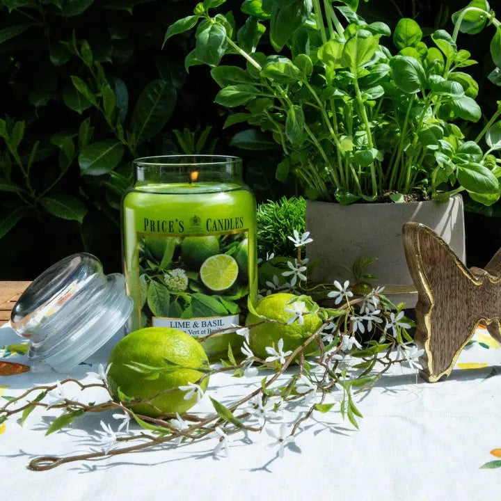 Price's Candles - Large Jar Candle - Lime & Basil 630gr