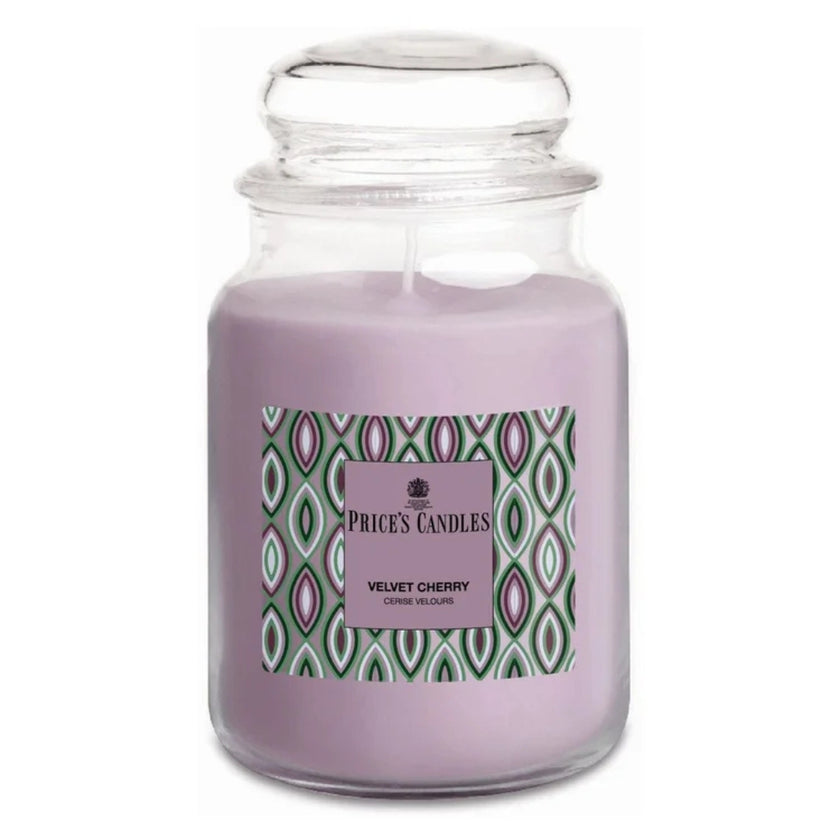 Price's Candles - Large Jar Candle 560gr - Velvet Cherry