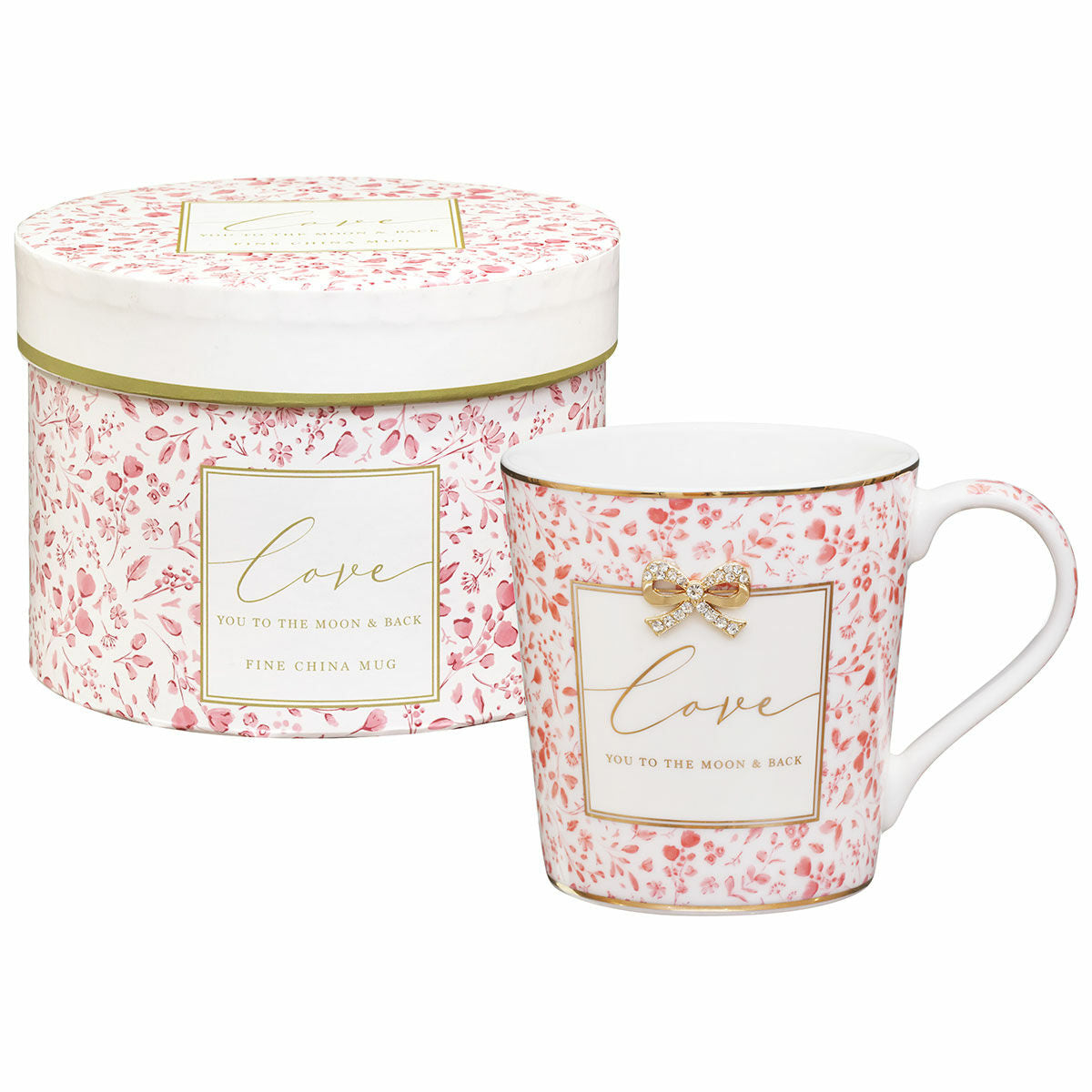 L&P Fine China Mug - Love - Pink Floral