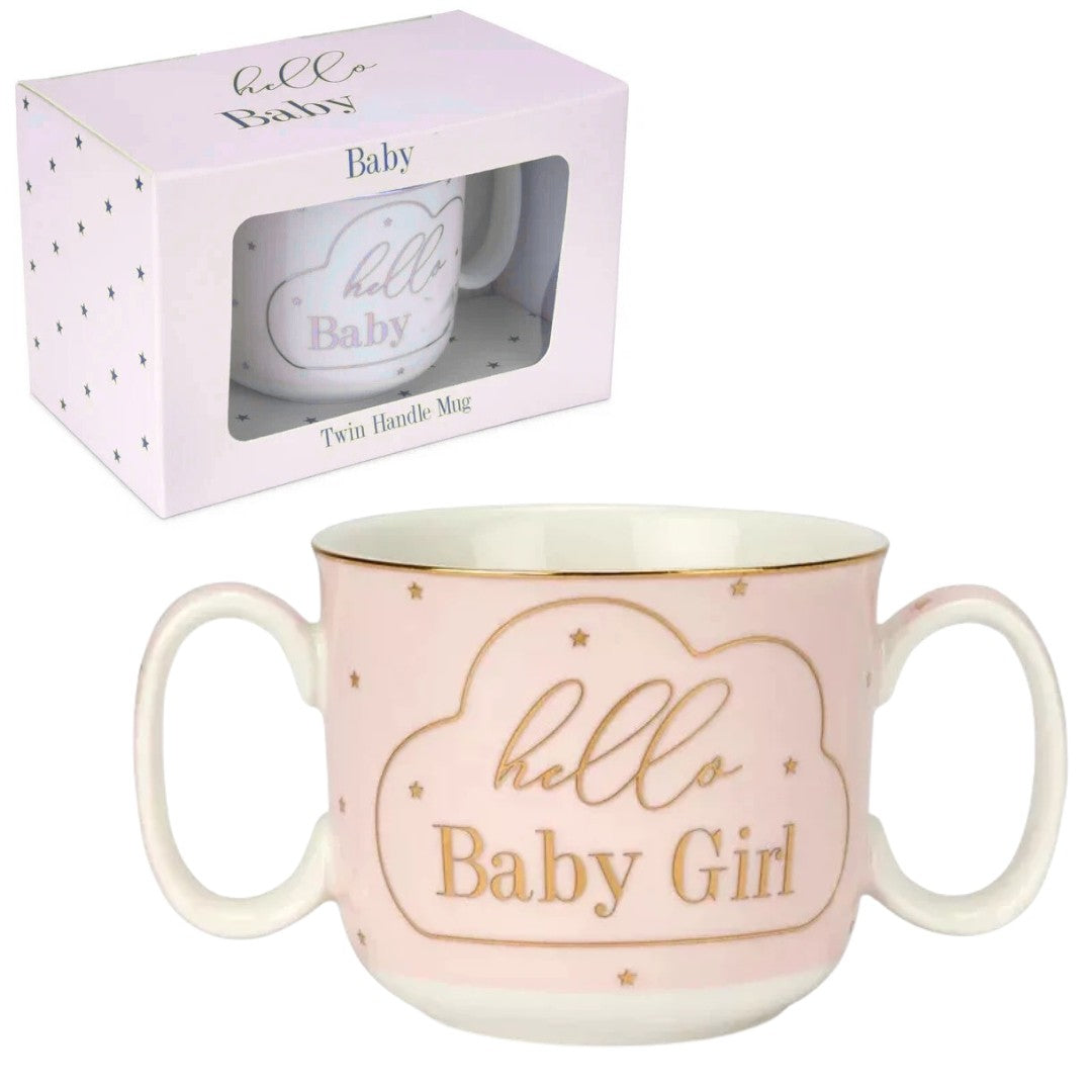 L&P Twin Handle Mug - Hello Baby Girl