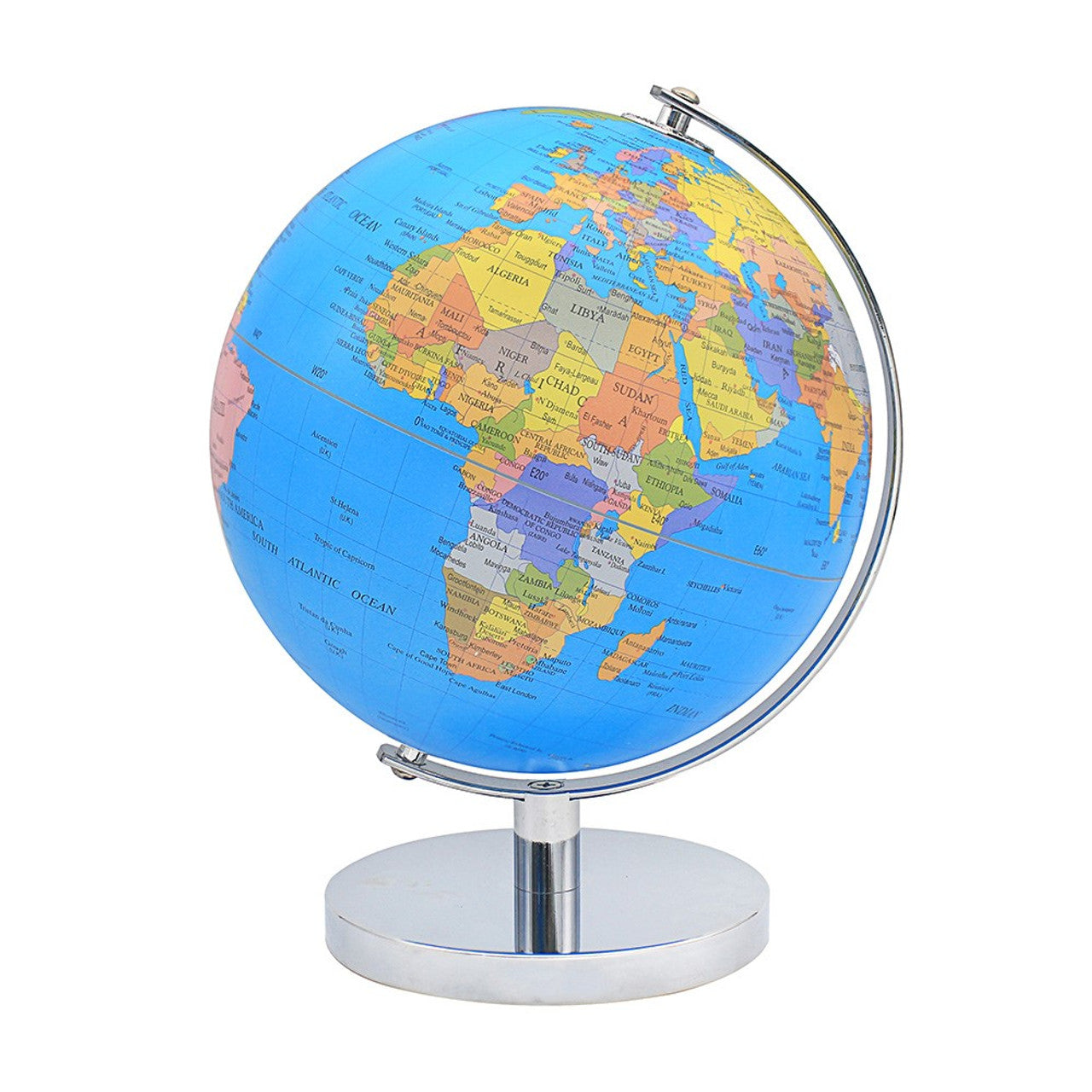 Vinatge Rotating World Globe Map Medium 25cm - Classic