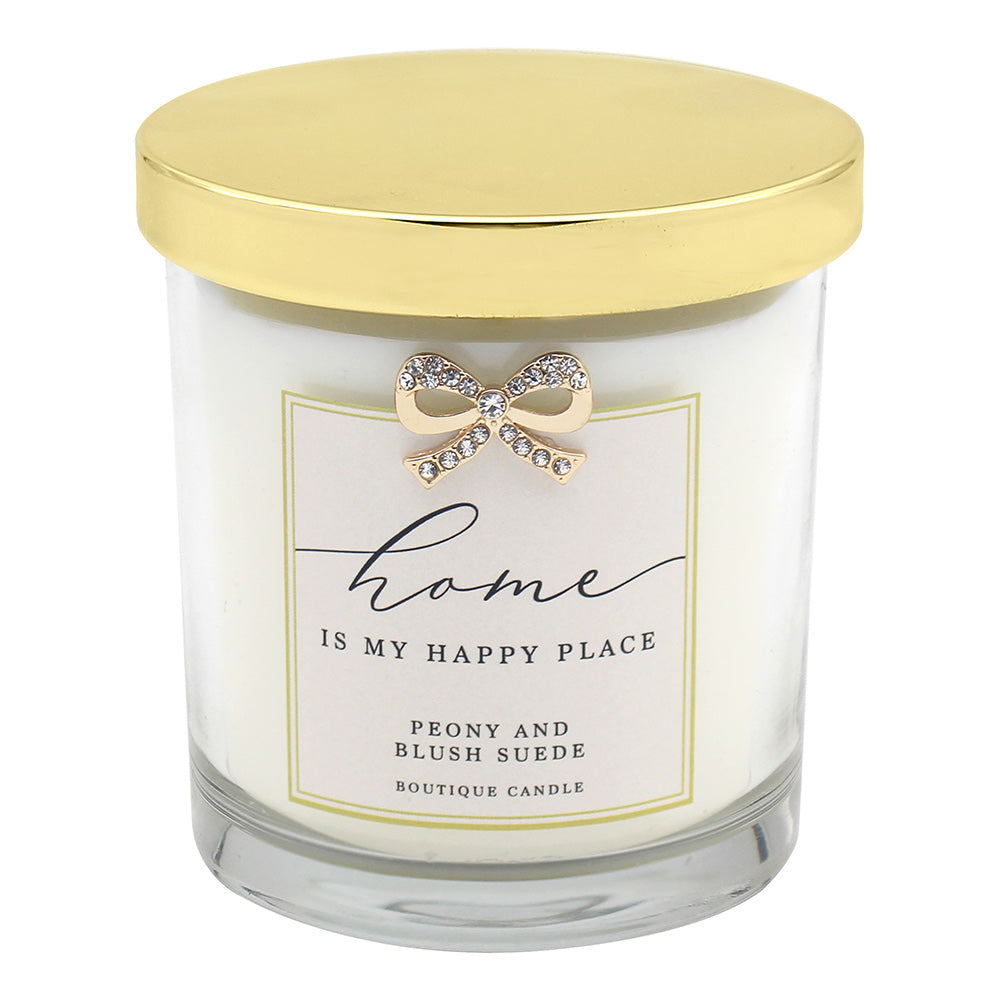 Home - Peony And Blush Suede - Hand Poured Soy Wax Boutique Candle