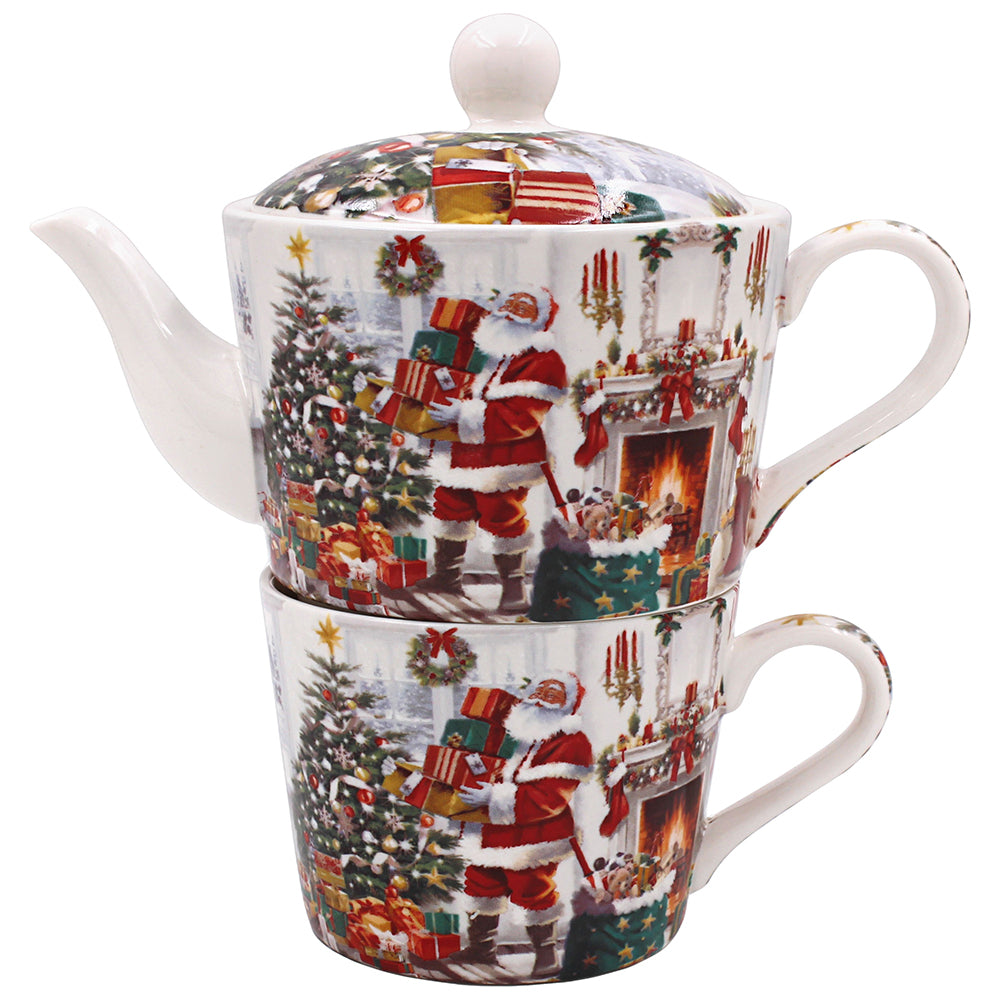 L&P Fine China Tea For One - Santa