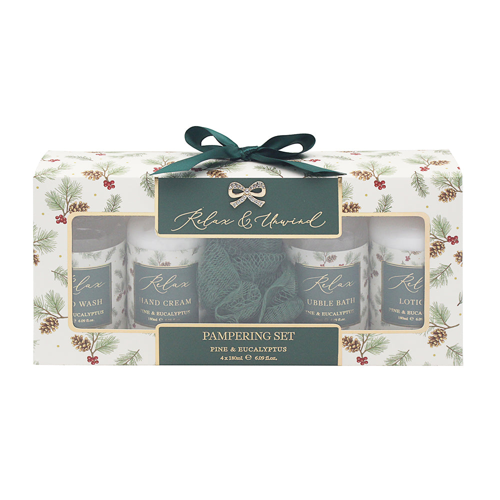 L&P Pamper Set 4 x 180ml - Relax & Unwind - Pine & Eucalyptus