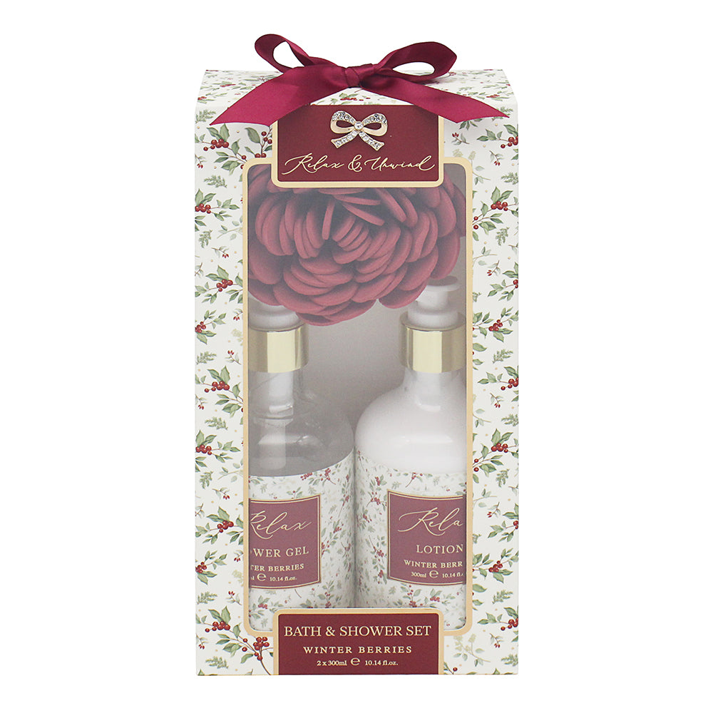 L&P Bath & Shower Set 2 x 300ml - Relax & Unwind - Winter Berries
