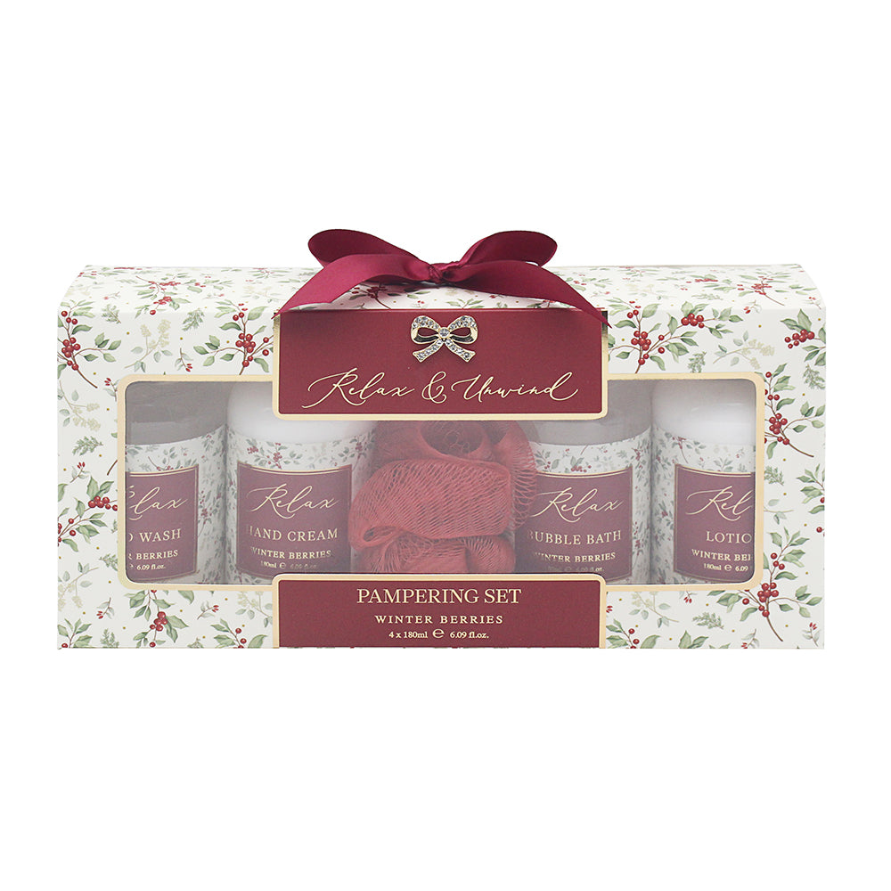 L&P Pamper Set 4 x 180ml - Relax & Unwind - Winter Berries