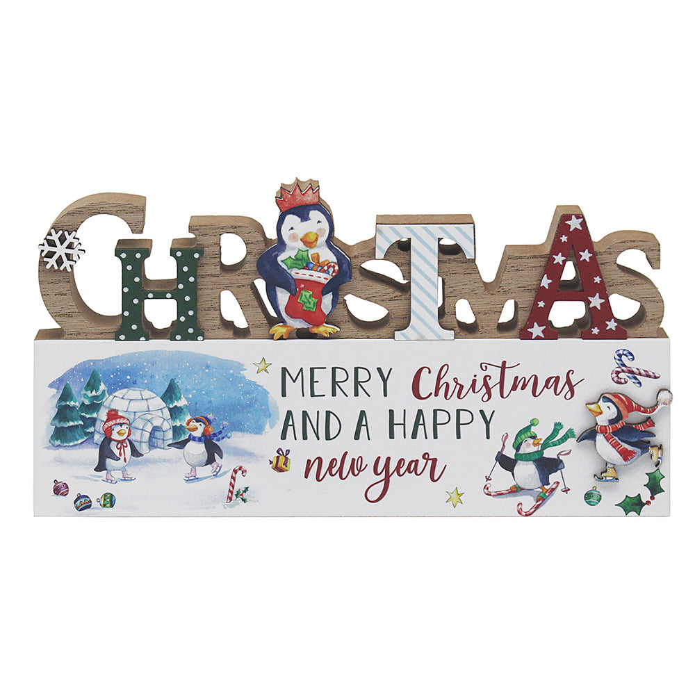 L&P Standing Plaque - Winter Wonderland - Merry Christmas And A Happy New Year