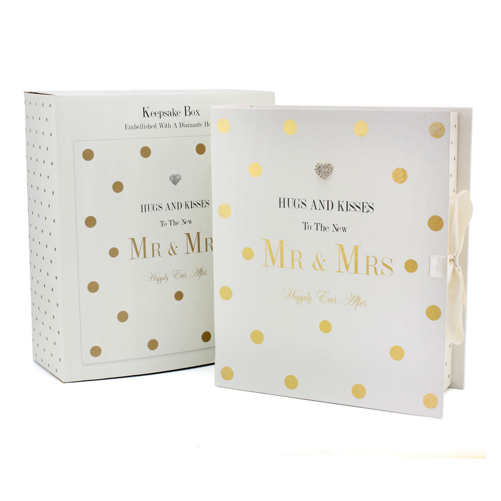 L&P Keepsake Box - Hugs And Kisses To The New Mr & Mrs Happily Ever After