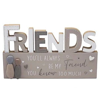 Love & Affection Friends Standing Wooden Plaque 24cm LP72324