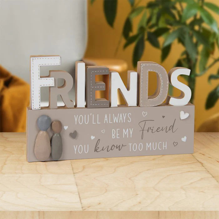 Love & Affection Friends Standing Wooden Plaque 24cm LP72324