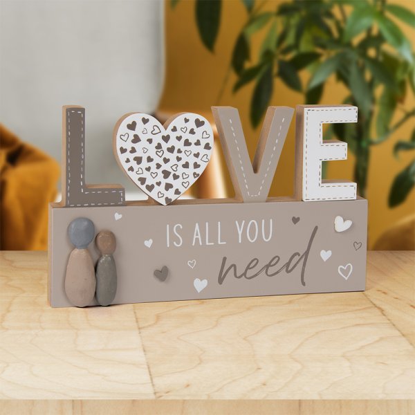 Love & Affection Love Standing Wooden Plaque 24cm LP72325