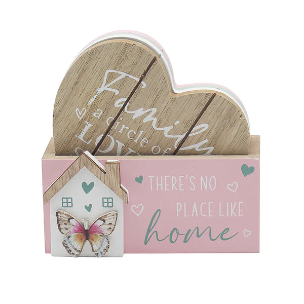 Love & Affection There's No Place Like Home Heart Coasters A Set Of 4p