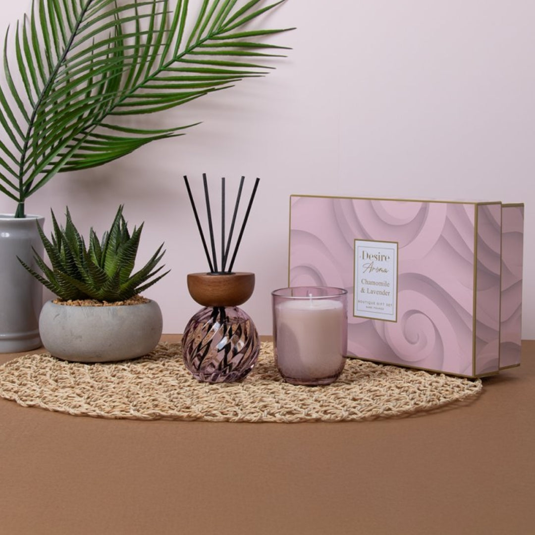 L&P Desire Aroma Boutique Gift Set 100ml & 130g - Chamomile & Lavender