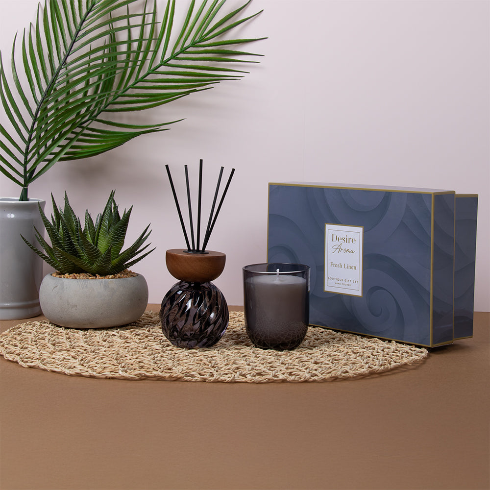 L&P Desire Aroma Boutique Gift Set 100ml & 130g - Fresh Linen