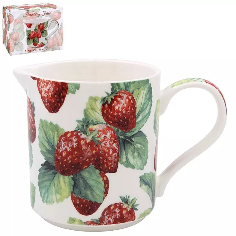 L&P Fine China Jug - Strawberry Field