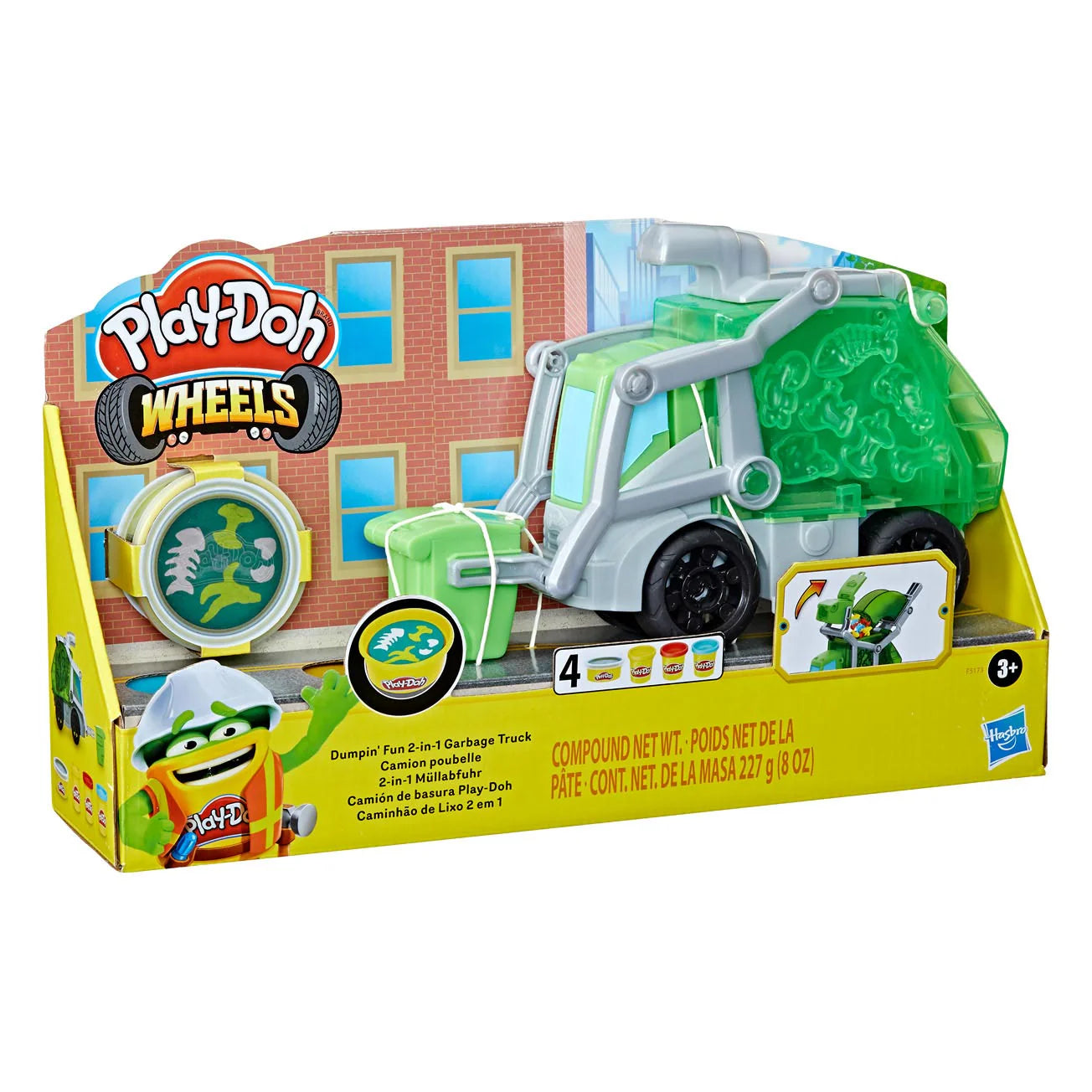 Play-Doh Dumpin' Fun 2-in-1 Garbage Truck, 3yrs+