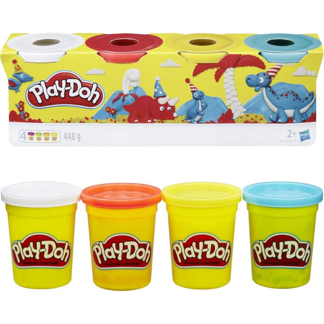 Play-Doh A Pack Of 4 Cans Classic Colours