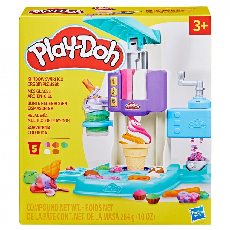 Play-Doh Rainbow Swirl Ice Cream Playset, 3yrs+