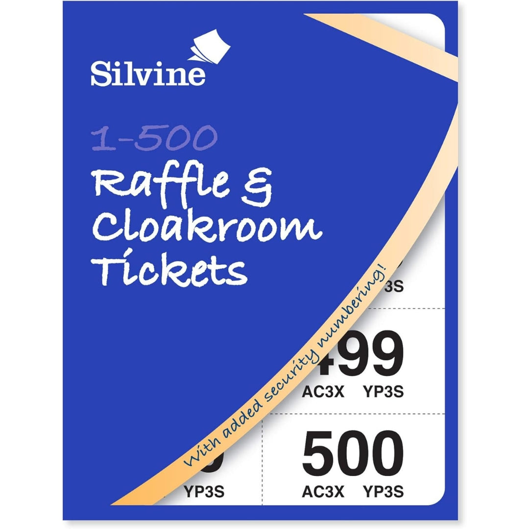 Silvine - Raffle & Cloakroom Tickets 1-500 x 1pc Assortment