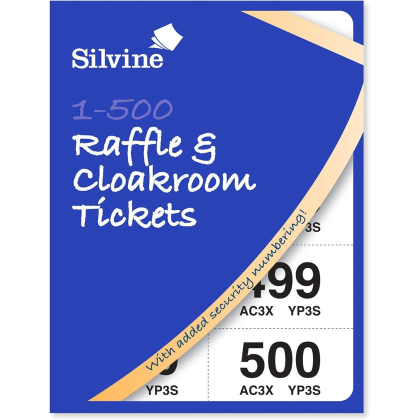 Silvine - Raffle & Cloakroom Tickets 1-500 x 1pc Assortment
