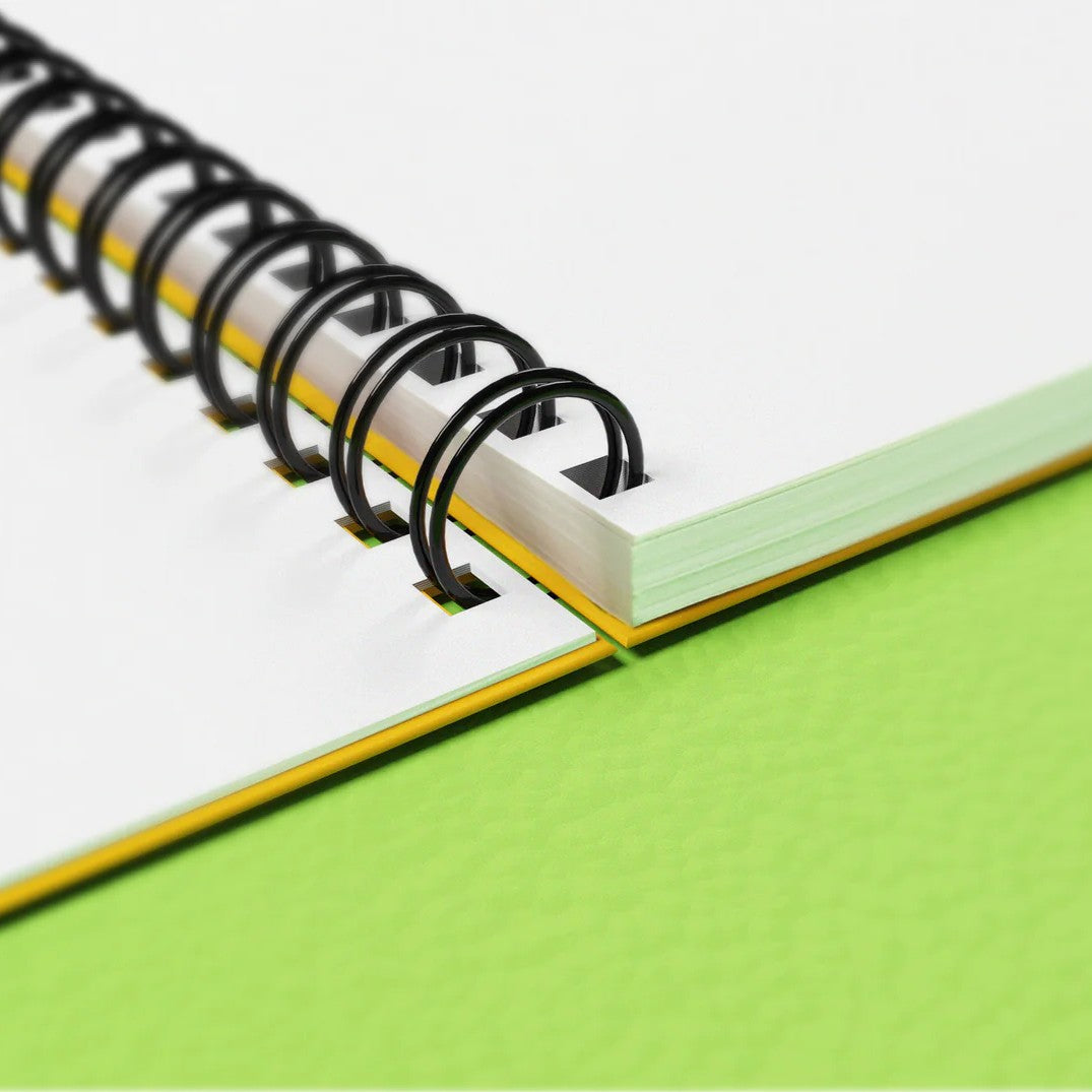 A4 Artgecko FLASHY Wirebound Sketchbook - All Media - Yellow Cover