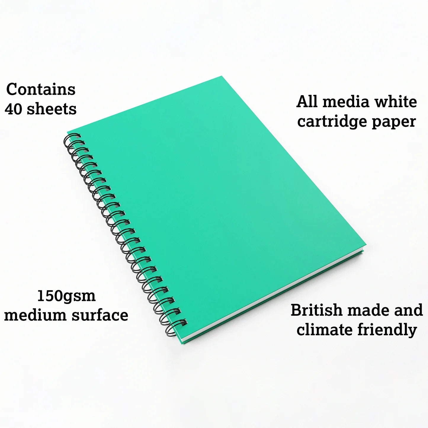 A4 Artgecko FLASHY Wirebound Sketchbook - All Media - Yellow Cover