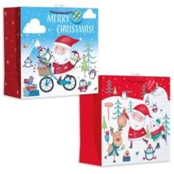 Christmas Gift Bag Big 45 x 45cm Santa & Friends