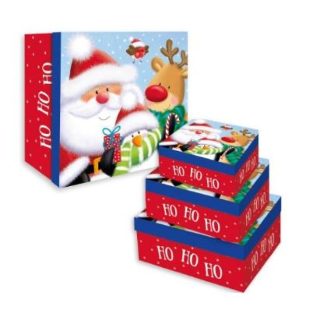 Giftmaker Christmas Gift Box - Ho Ho Ho - 11 x 27 x 27cm