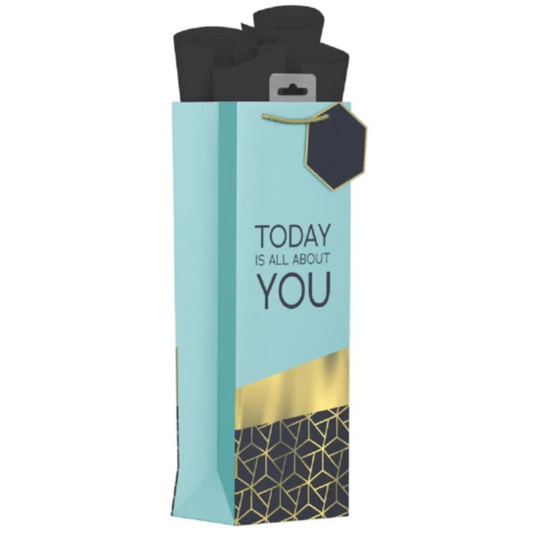 Giftmaker Gift Bottle Bag Today Is All About You 35.5 x 13cm