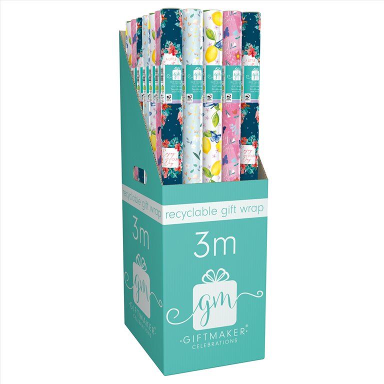 Giftmaker Gift Wrapping Paper 0.69 x 3m x 1pc Assortment Woman