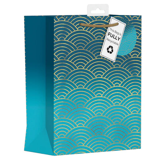 Giftmaker Gift Bag Embossed Scallops Medium 26.5 x 21.5cm