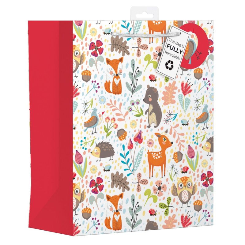 Giftmaker Gift Bag Forest Friends Large 33 x 26.5cm