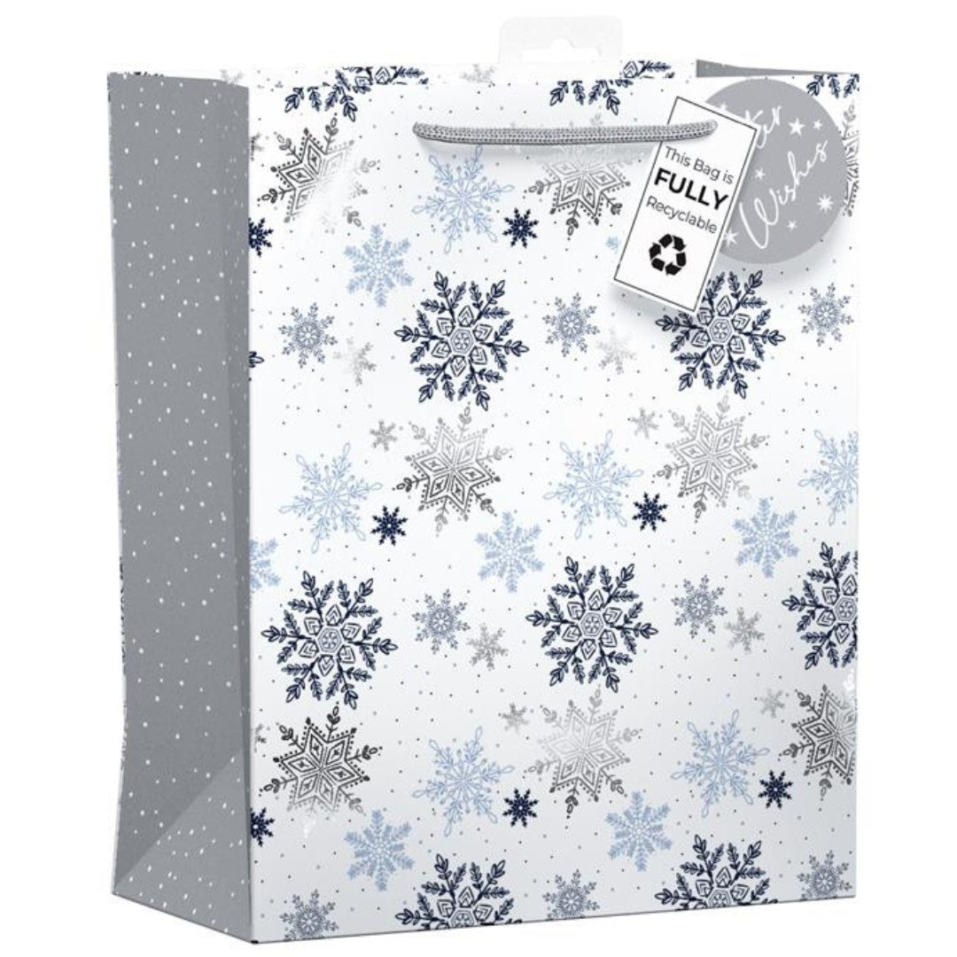 Giftmaker Christmas Bag Small 26 x 21cm - Snowflakes